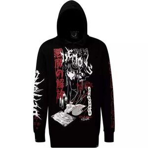 Killstar Release Me Hoodie Large Black Anime Occult Spirit Board Longline Goth